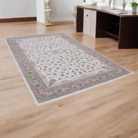  Perserteppich Isfahan beige 150x225 luxuriöser acryl teppich für das Wohnzimmer