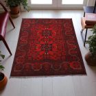 Afghanischer Teppich Kargai 99x143 Handgeknüpfter Orientteppich