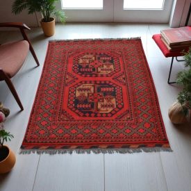   Afghanischer Teppich Elephant Foot 101x142 Handgeknüpfter Orientteppich