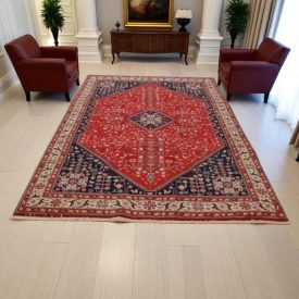   Perserteppich Abadeh 195x297 Handgeknüpfter iranischer Teppich für das Wohnzimmer