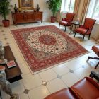 Iranischer teppich Yazd 196x198 Handgeknüpfter Perserteppich für das Wohnzimmer