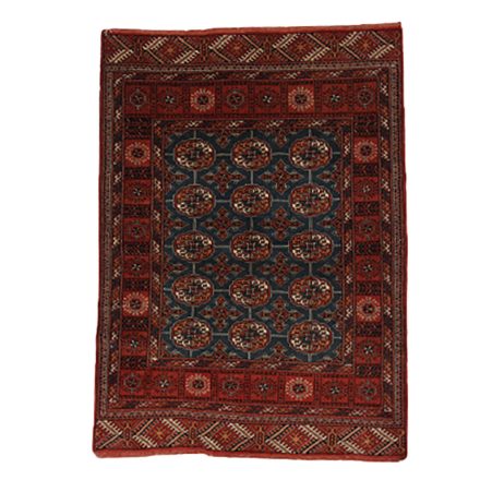 Perserteppich Turkhmen 144x156 handgeknüpfte orientteppich