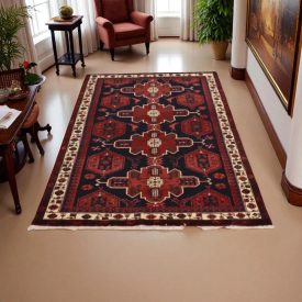   Perserteppich Abadeh 130x197 Handgeknüpfter iranischer Teppich für das Wohnzimmer