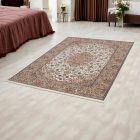 Perserteppich beige Medalion 140x200 hochwertiger teppich für Wohnzimmer oder Schlafzimmer