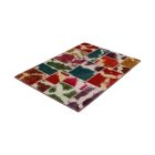 Wollteppich Patchwork 100x145 handgeknüpfter teppich