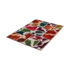 Wollteppich Patchwork 100x145 handgeknüpfter teppich