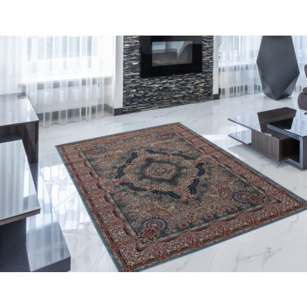 Perserteppich blauer Tabriz 140x200 hochwertiger teppich für Wohnzimmer oder Schlafzimmer
