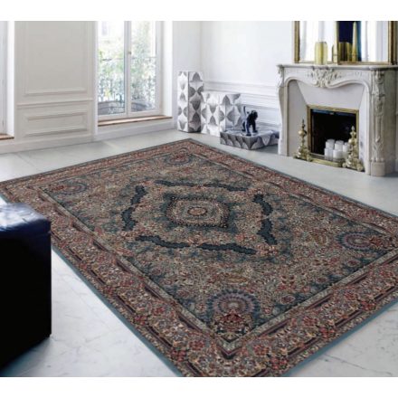 Perserteppich blauer Tabriz 200x300 hochwertiger teppich für Wohnzimmer oder Schlafzimmer