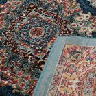 Perserteppich blauer Tabriz 80x120 Hochwertige Acryl Teppich