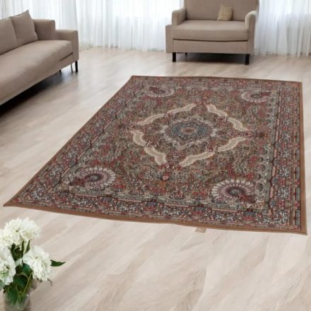 Perserteppich braun MEDALION 200x300 Luxus Teppich für Wohnzimmer