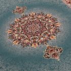 Perserteppich türkis Tabriz 160x230 luxurioser Wohnzimmer teppich aus Acryl
