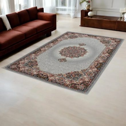 Perserteppich grau TABRIZ 200x300 hochwertiger teppich für Wohnzimmer