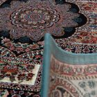 Perserteppich blaue Tabriz 140x200 luxus teppich für Wohnzimmer oder Schlafzimmer