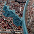 Perserteppich blauer Tabriz 80x120 Wohnzimmer teppich