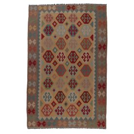   Kelim teppich Chobi 304x197 handgewebter afghanischer Kelim aus Wolle