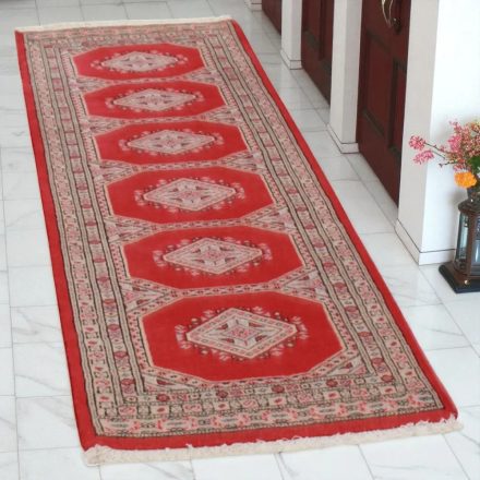 Teppich Läufer rot Jaldar 62x180 handgeknüpfter pakistanischer Teppich