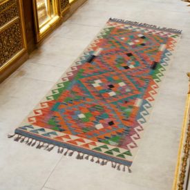 Kelim teppich Chobi 67x201 handgewebter afghanischer Kelim