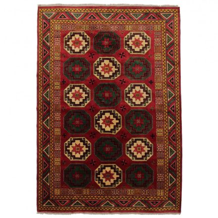 Afghanischer Teppich barna Kargai 200x296 Handgefertigter Teppich für Wohnzimmer