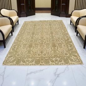   Ikat modern orientteppich 274x199 handgeknüpfter wohnzimmer teppich