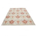 Ikat modern orientteppich 278x206 handgeknüpfter wohnzimmer teppich