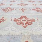 Ikat modern orientteppich 278x206 handgeknüpfter wohnzimmer teppich