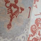 Ikat modern orientteppich 278x206 handgeknüpfter wohnzimmer teppich