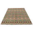 Ikat modern orientteppich 227x172 handgeknüpfter wohnzimmer teppich