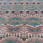 Ikat modern orientteppich 227x172 handgeknüpfter wohnzimmer teppich