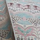 Ikat modern orientteppich 227x172 handgeknüpfter wohnzimmer teppich