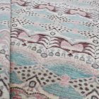 Ikat modern orientteppich 227x172 handgeknüpfter wohnzimmer teppich