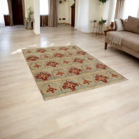   Ikat modern orientteppich 227x173 handgeknüpfter wohnzimmer teppich