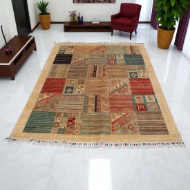   Ikat modern orientteppich 218x167 Handgeknüpfter wohnzimmer teppich