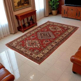   Kazak teppich super 187x119 handgeknüpfter afghanischer teppich für wohnzimmer