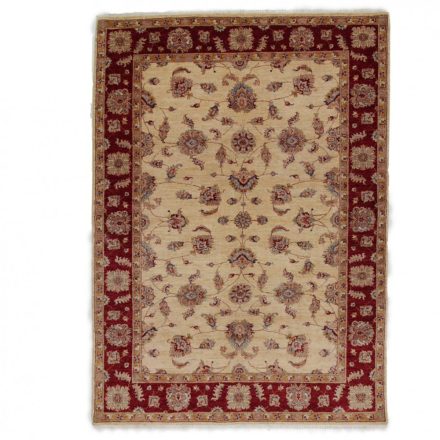 Ziegler Teppich beige-bordeaux 246x177 handgefertigter Teppich