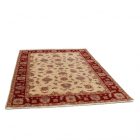 Ziegler Teppich beige-bordeaux 246x177 handgefertigter Teppich