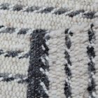 Moderner Wollteppich Rustic 70x140 grauer Teppich