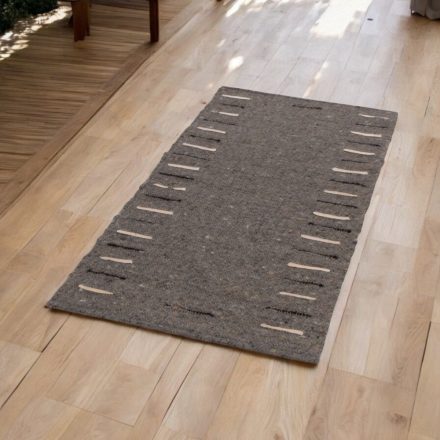Dicker Teppich aus Wolle Rustic 70x147 brauner Teppich