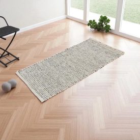 Gewebter Teppich natur Rustic 70x144 dicker teppich