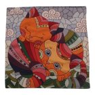 Dekokissen orange 45x45 cm – Kuschelnde Katzen