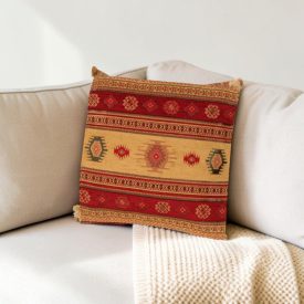 Dekokissen bordeaux 45x45 cm – Karawanenstreifen