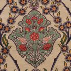 Dekokissen beige 45x45 cm – Orientalischer Vogelgarten