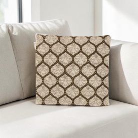 Dekokissen hellgrau 45x45 cm – Silberornament