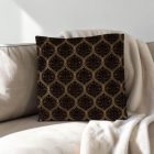 Dekokissen schwarz 45x45 cm – Ebenholz-Ornament