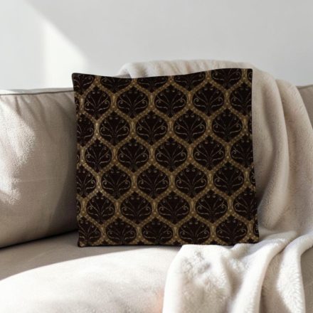 Dekokissen schwarz 45x45 cm – Ebenholz-Ornament