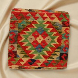 Afghanisches Kelim Kissenbezug 45x45 handgewebtes Kissen
