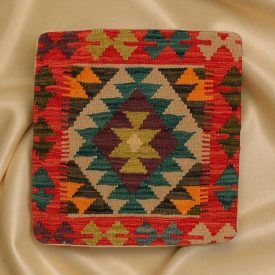 Afghanisches Kelim Kissenbezug 45x45 handgewebtes Kissen