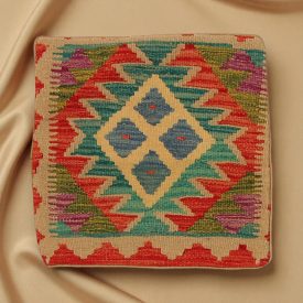 Orientalisches Kissen Kelim 40x40 handgewebter Kissenbezug