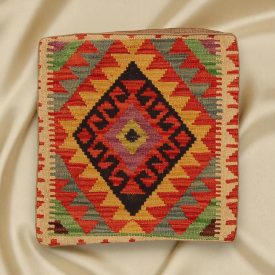 Orientalisches Kissen Kelim 40x40 handgewebter Kissenbezug