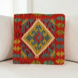 Authentisches Kilim Kissenbezug 40x40 handgewebtes Kissen