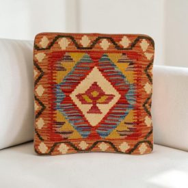 Handgewebter Kelim kissenbezug 40x40 afghanisches Dekokissen